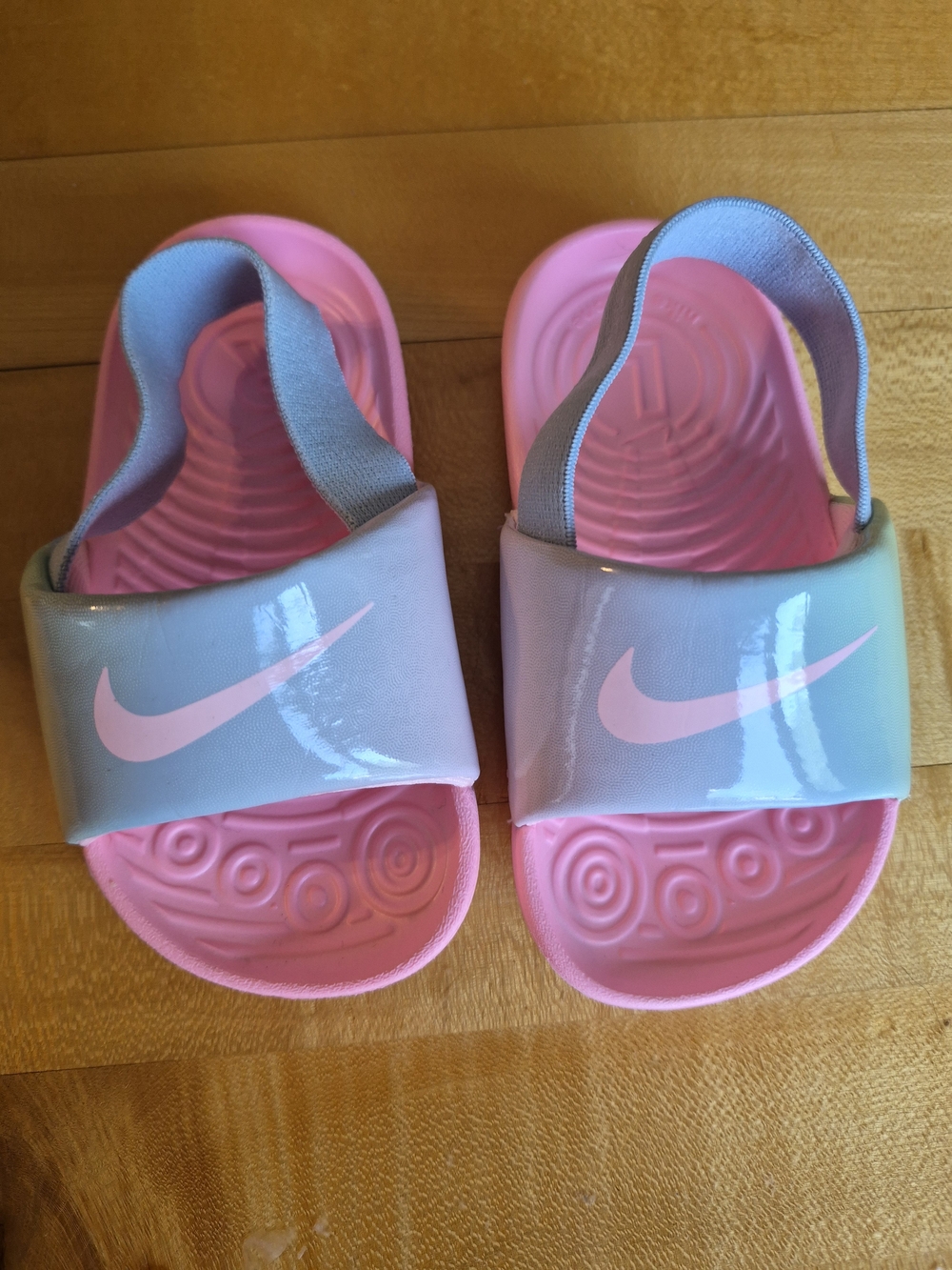 Nike Toddler Pink and Teal Slide Sandals- 6c- NWOT